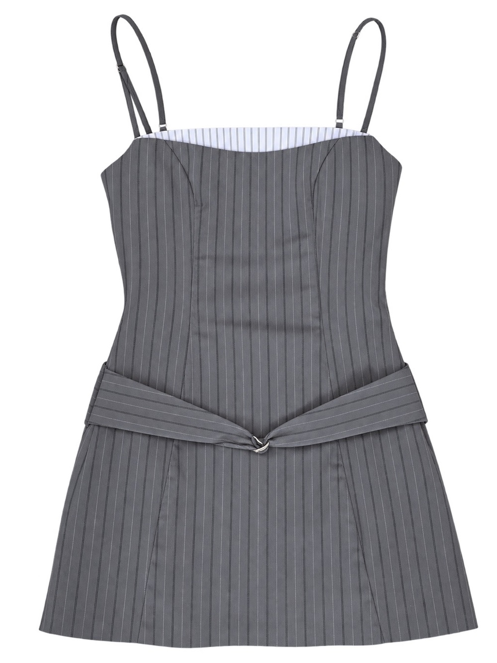 Zara Gray Pinstripe Mini Dress XS